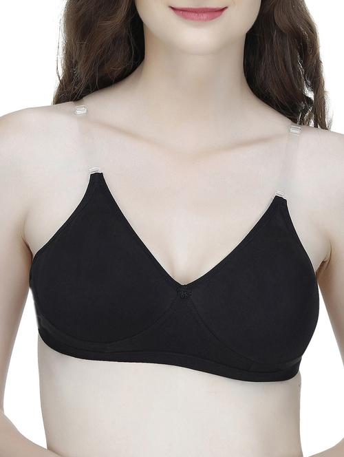 floral patch solid bra - 14987597 - Standard Image - 1