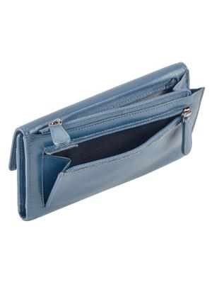 blue leather regular clutch - 14988067 - Standard Image - 3