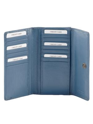 blue leather regular clutch - 14988067 - Standard Image - 4