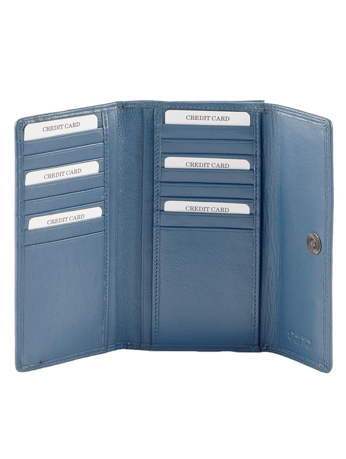 blue leather regular clutch - 14988067 - Zoom Image - 4