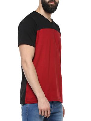 red color block t-shirt - 14988490 - Standard Image - 2