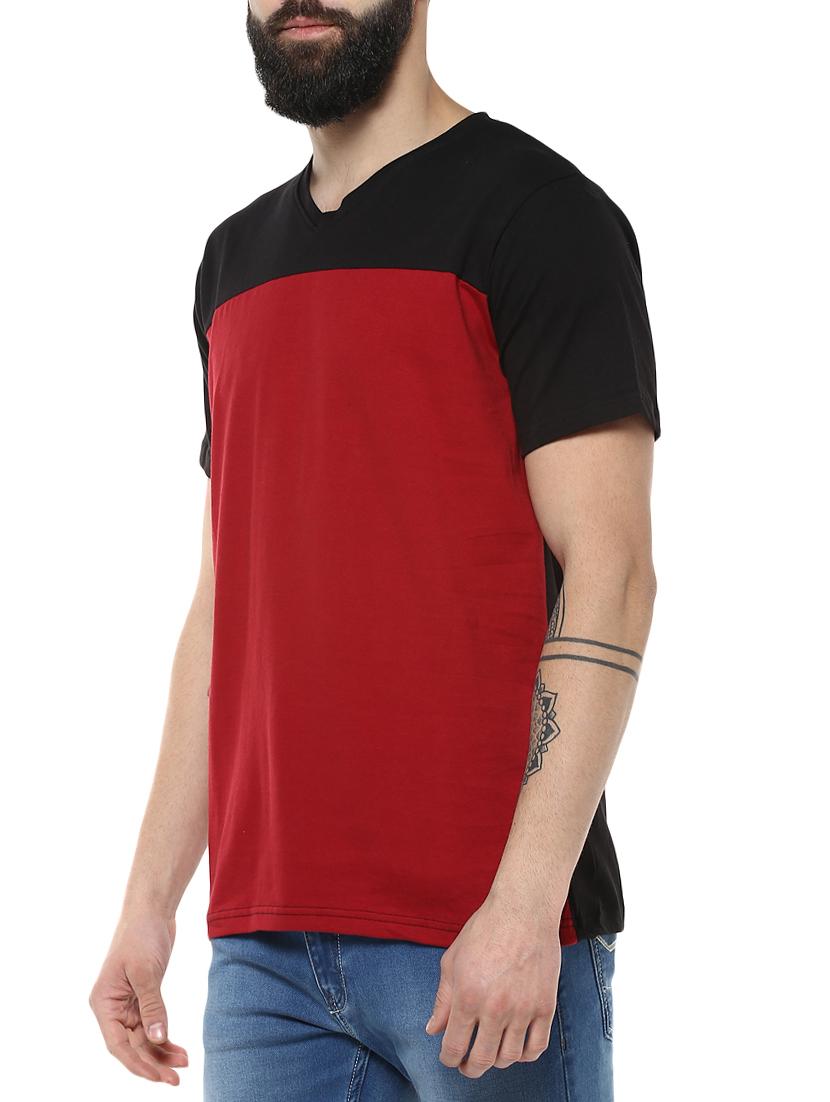 red color block t-shirt - 14988490 - Zoom Image - 3