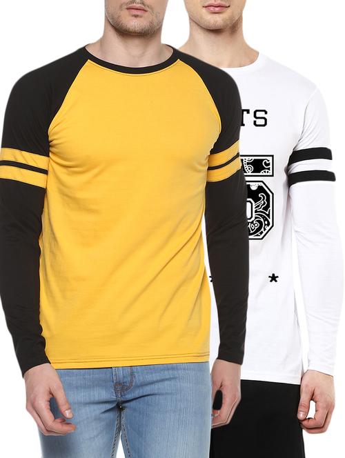 multi colored cotton t-shirt (Set Of 2) - 14988498 - Very Small Image - 1