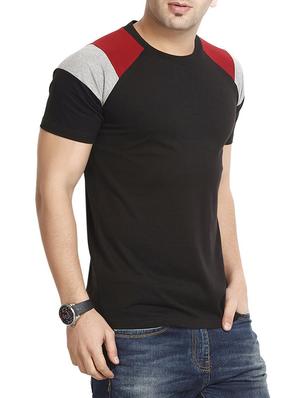 black cotton raglan t-shirt - 14988553 - Standard Image - 2