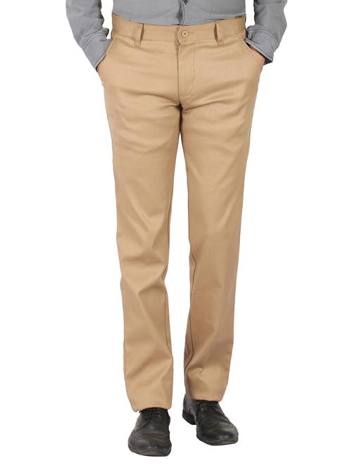 brown cotton formal trouser - 14989000 - Standard Image - 1