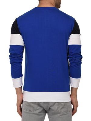 blue cotton color block tshirt - 14989491 - Standard Image - 3