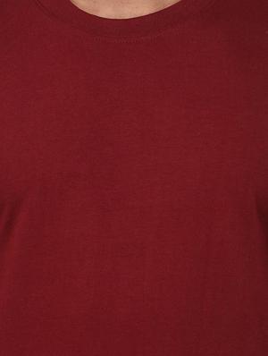 maroon cotton tshirt - 14989497 - Standard Image - 4