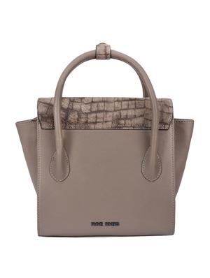 grey leather regular handbag - 14989822 - Standard Image - 2