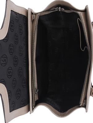 grey leather regular handbag - 14989822 - Standard Image - 3