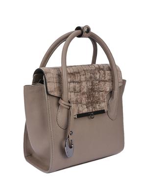 grey leather regular handbag - 14989822 - Standard Image - 4