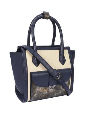 blue leather regular handbag - 14989825 - Standard Image - 4