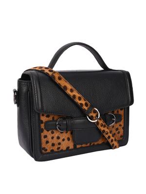 black leather regular sling bag - 14989836 - Standard Image - 4