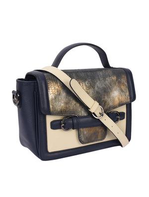 blue leather regular sling bag - 14989837 - Standard Image - 4