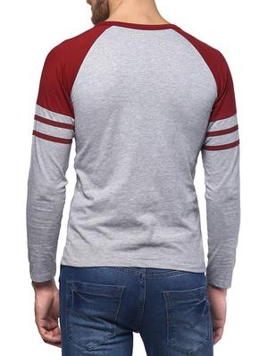 grey cotton raglan tshirt - 14989954 - Standard Image - 3