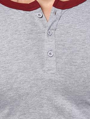 grey cotton raglan tshirt - 14989954 - Standard Image - 4