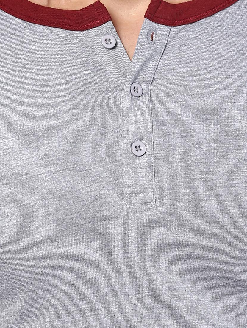 grey cotton raglan tshirt - 14989954 - Zoom Image - 4