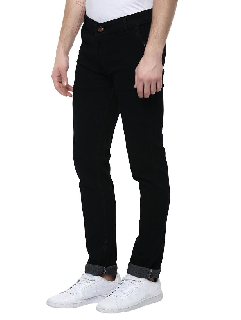 black cotton plain jeans - 14989968 - Zoom Image - 2