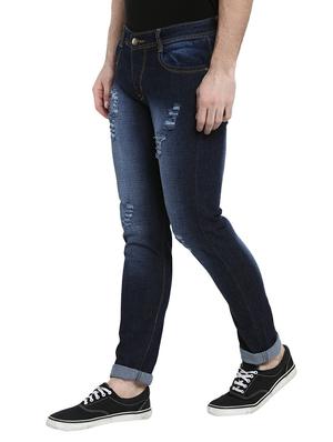 blue cotton ripped jeans - 14989974 - Standard Image - 2