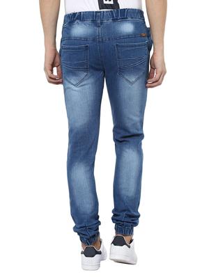 blue washed denim joggers - 14989978 - Standard Image - 3