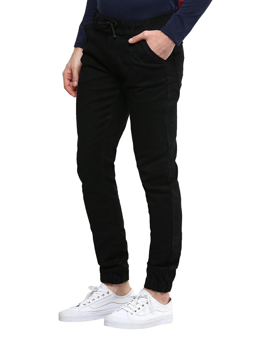 black cotton joggers - 14989980 - Zoom Image - 2