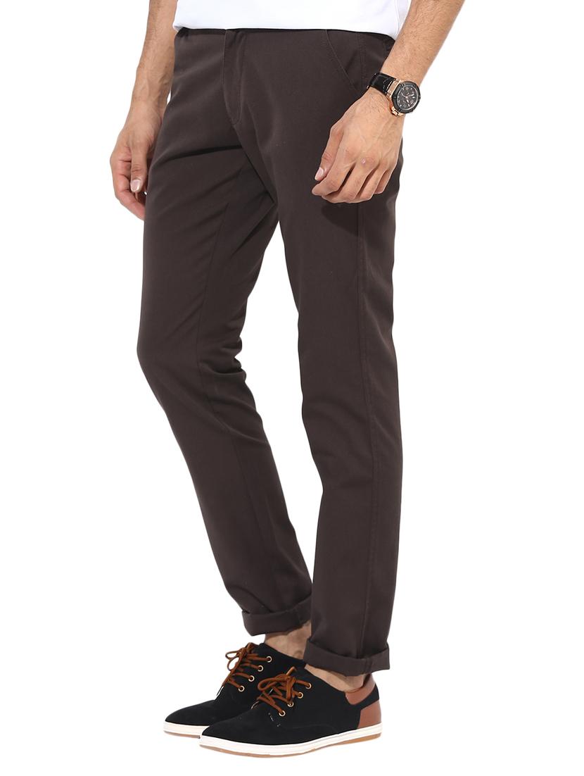brown cotton chinos - 14990194 - Zoom Image - 2