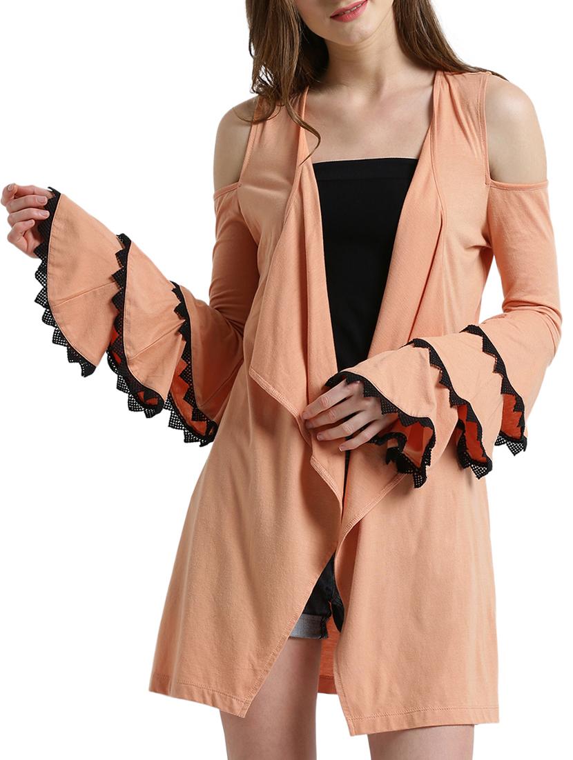 beige solid cotton shrug - 14990262 - Zoom Image - 1