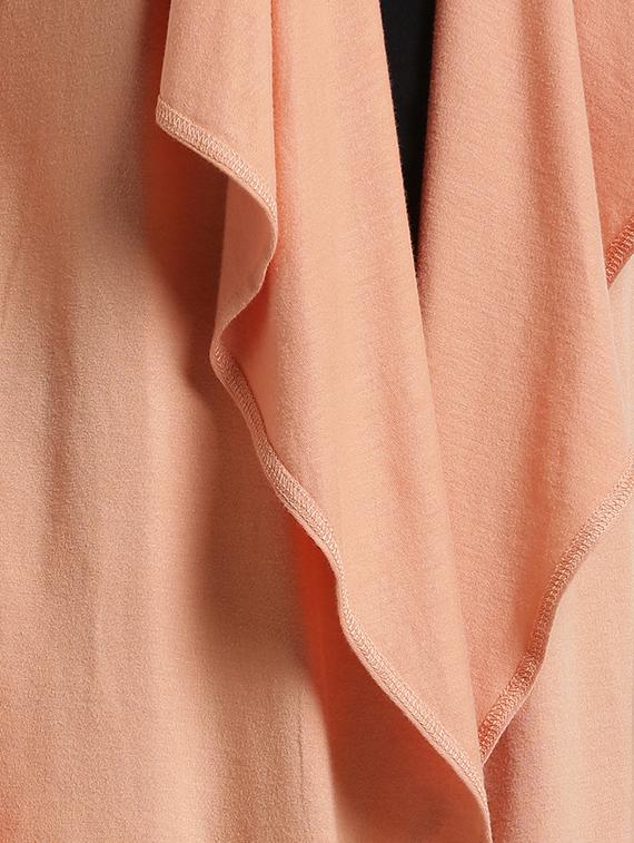 beige solid cotton shrug - 14990262 - Zoom Image - 4