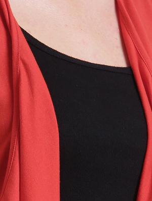 red solid jersey shrug - 14990264 - Standard Image - 4