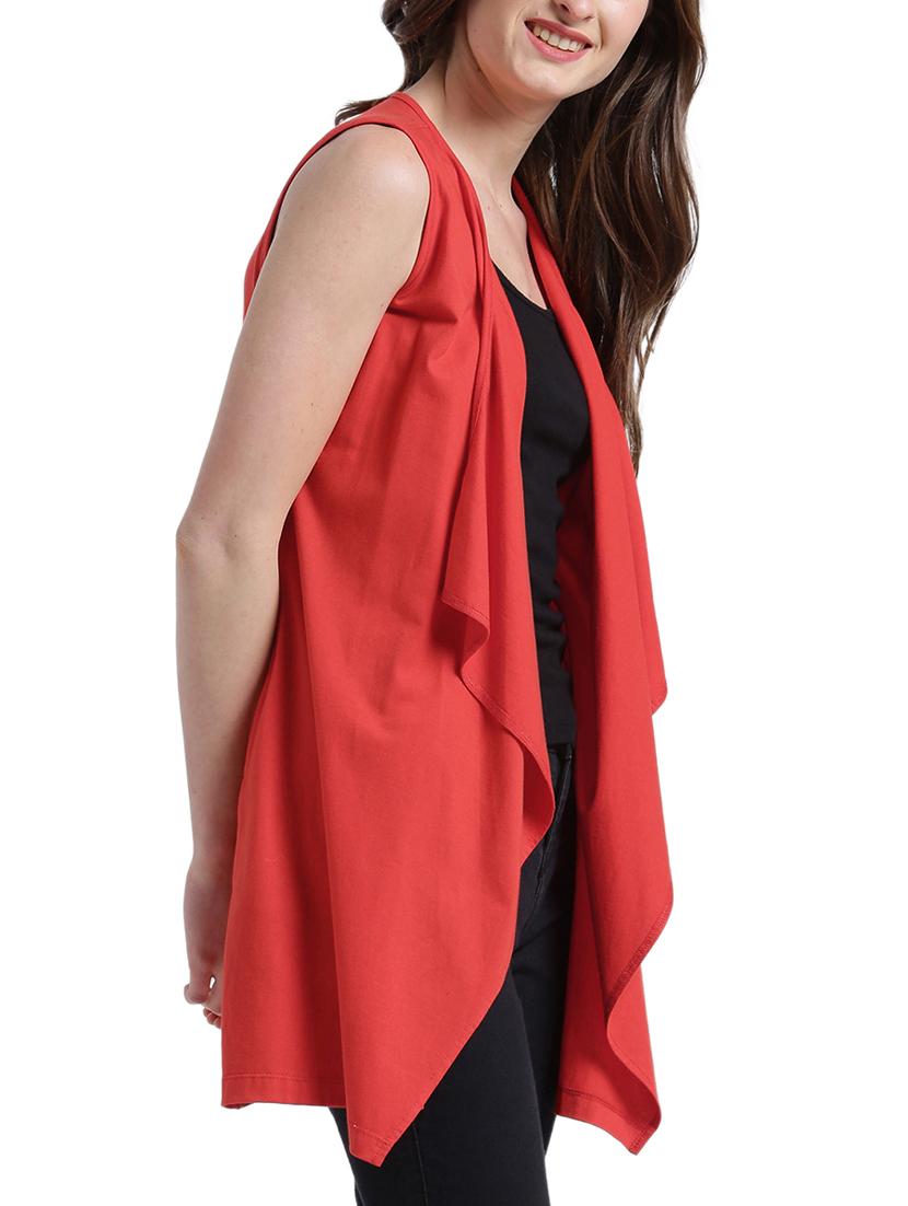red solid jersey shrug - 14990264 - Zoom Image - 2