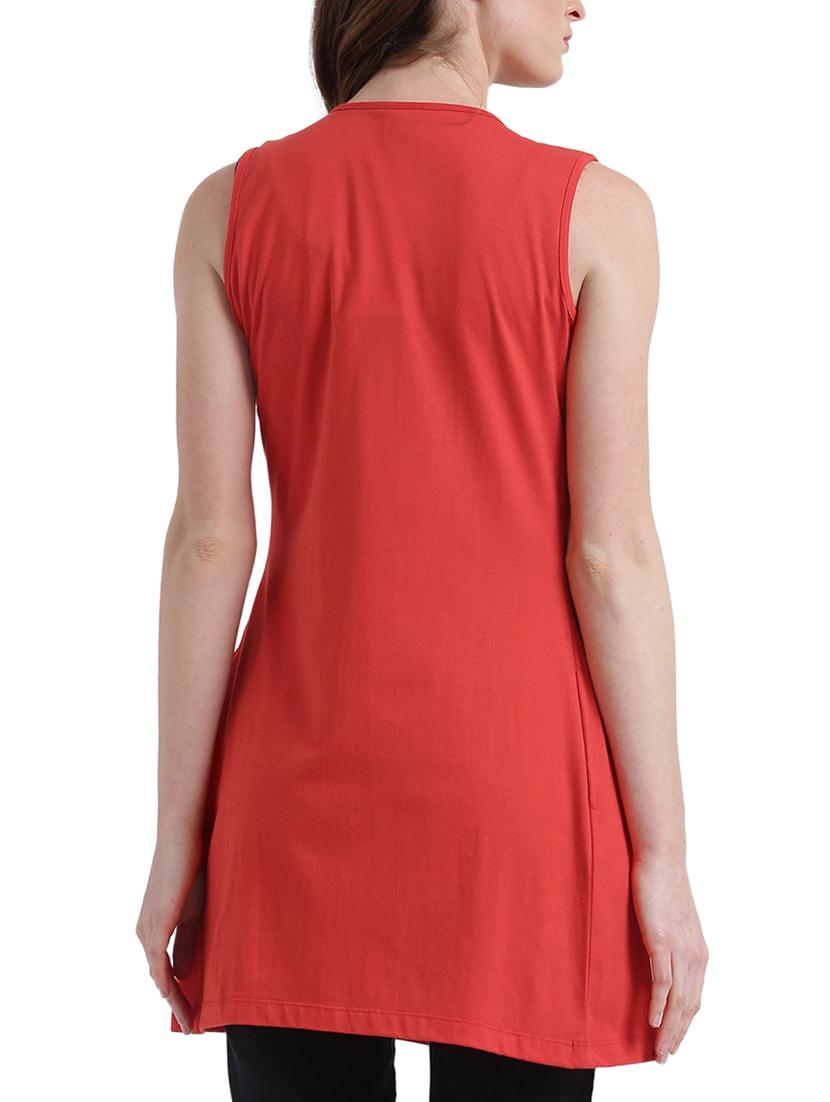 red solid jersey shrug - 14990264 - Zoom Image - 3