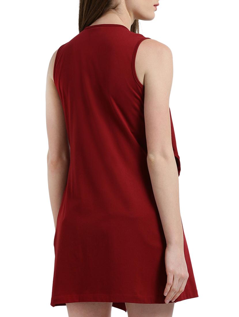 maroon solid jersey shrug - 14990265 - Zoom Image - 3