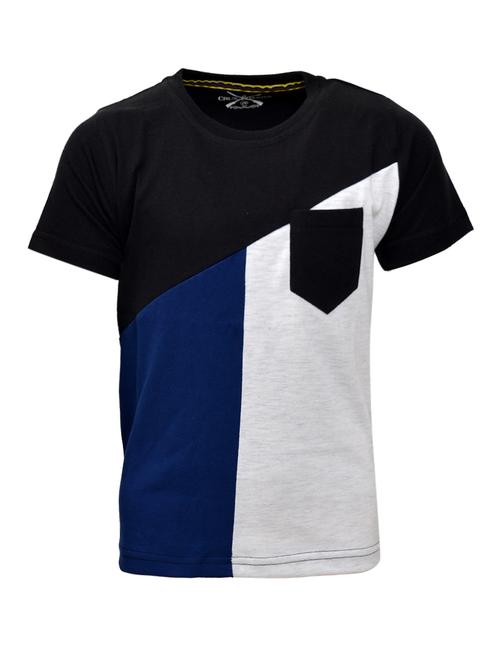 pocket detail color block t-shirt - 14990599 - Standard Image - 1