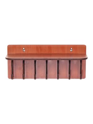 hooks-brown keyholder wooden key holder (7 hooks) - 14990911 - Standard Image - 2