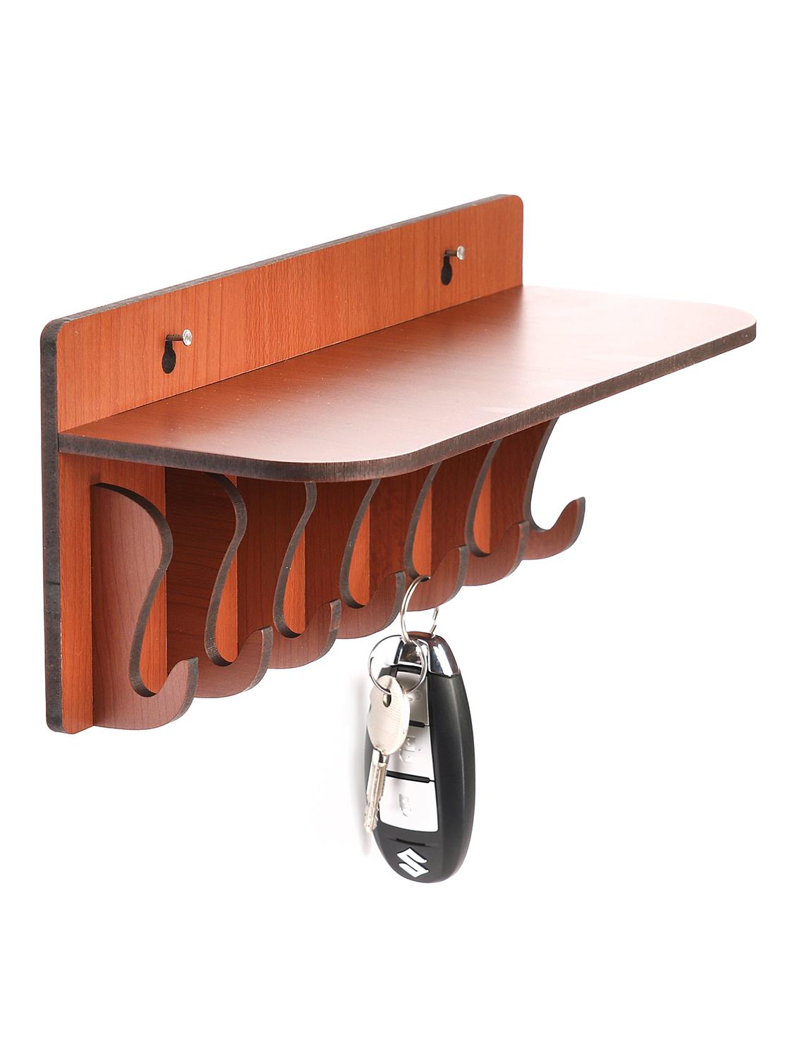 hooks-brown keyholder wooden key holder (7 hooks) - 14990911 - Zoom Image - 3
