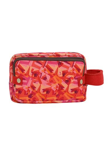 red cotton printed pouch - 14990986 - Very Small Image - 1