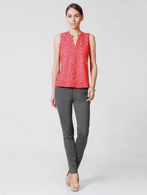 red printed top - 14991267 - Standard Image - 3