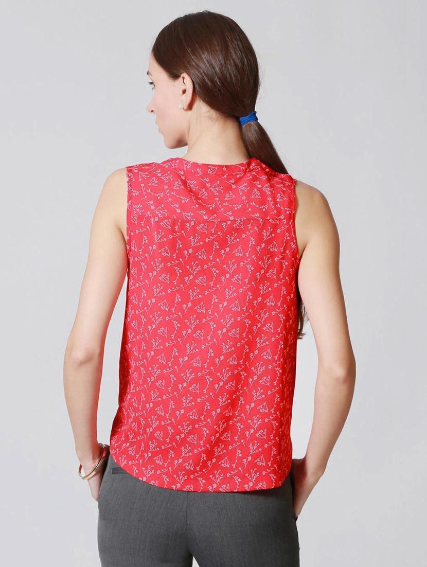 red printed top - 14991267 - Zoom Image - 2