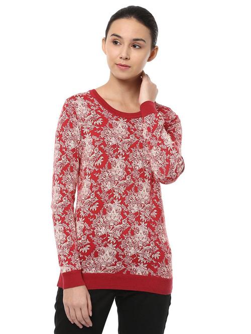 red printed cotton top - 14991790 - Standard Image - 1