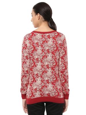 red printed cotton top - 14991790 - Standard Image - 2