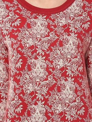 red printed cotton top - 14991790 - Standard Image - 4