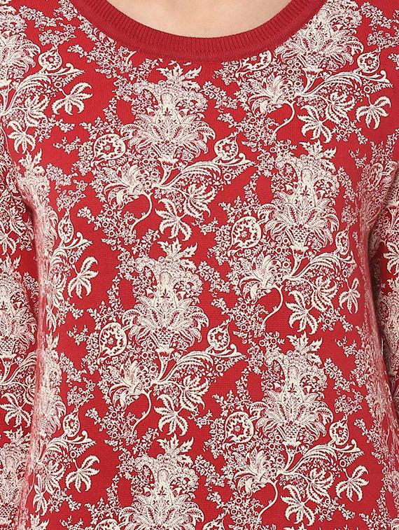 red printed cotton top - 14991790 - Zoom Image - 4