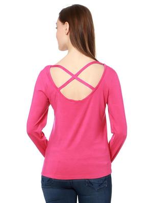 solid pink viscose top - 14991948 - Standard Image - 2
