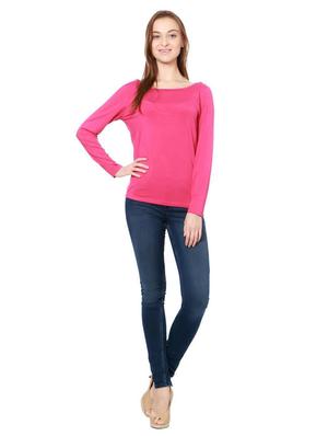 solid pink viscose top - 14991948 - Standard Image - 3