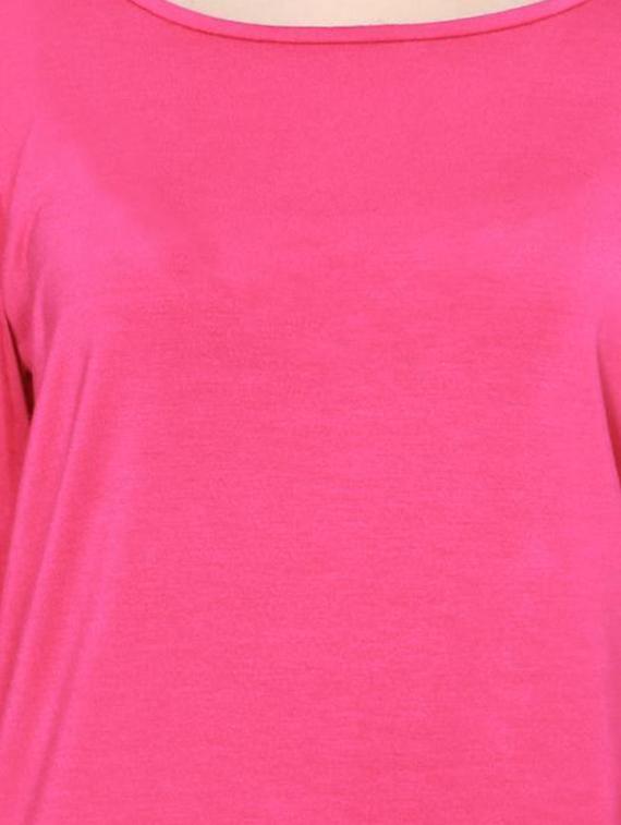 solid pink viscose top - 14991948 - Zoom Image - 4