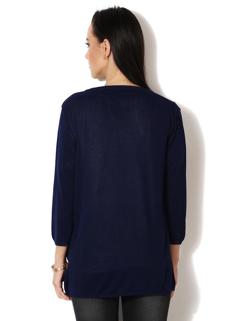 navy blue solid shrug - 14992179 - Zoom Image - 2