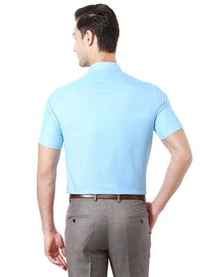 blue polyester formal shirt - 14992450 - Standard Image - 2