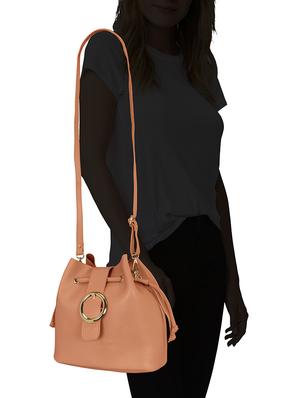 peach leatherette combo sling bag - 14992696 - Standard Image - 5