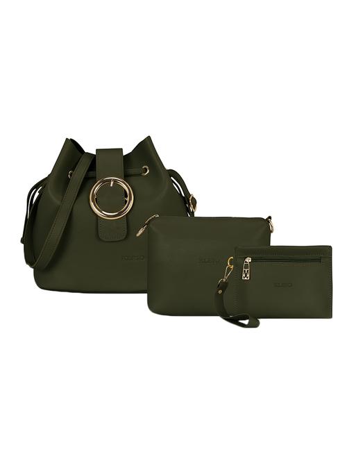 green leatherette combo sling bag - 14992702 - Standard Image - 1