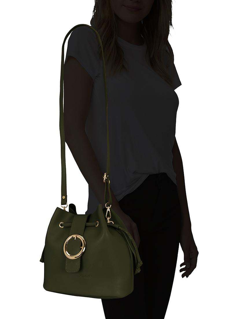 green leatherette combo sling bag - 14992702 - Zoom Image - 5
