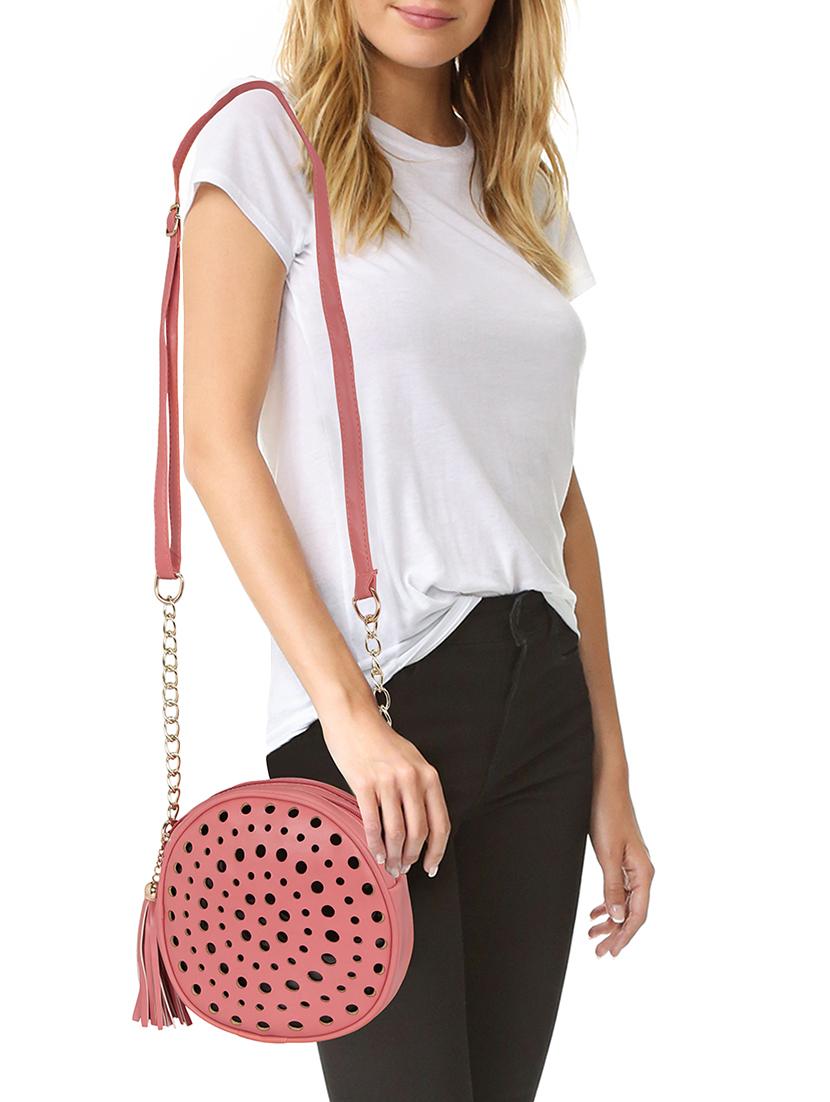 pink leatherette sling bag - 14992703 - Zoom Image - 4